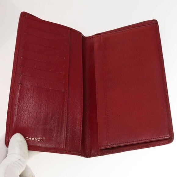 CHANEL Wallet Leather 8Set Black Red Green CC Auth CB051 - Picture 13 of 15